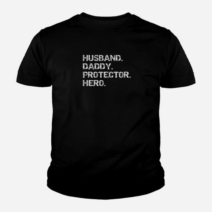 Husband Daddy Protector Hero Dad Novelty Premium Kid T-Shirt