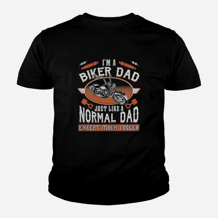 I Am A Biker Dad Shirt Daddy Gift Father Cooler Motorcycle Kid T-Shirt