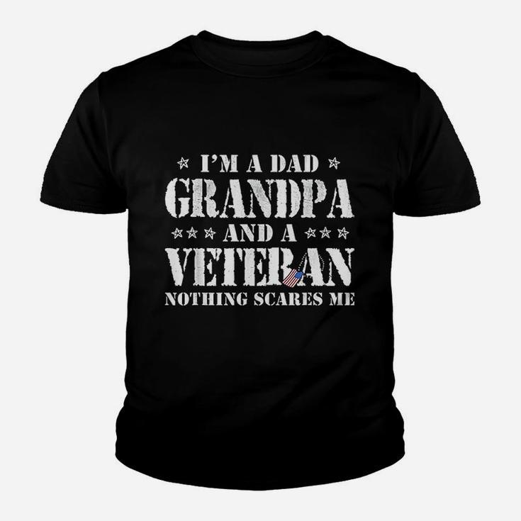 I Am A Dad Grandpa Veteran Fathers Day Men Kid T-Shirt