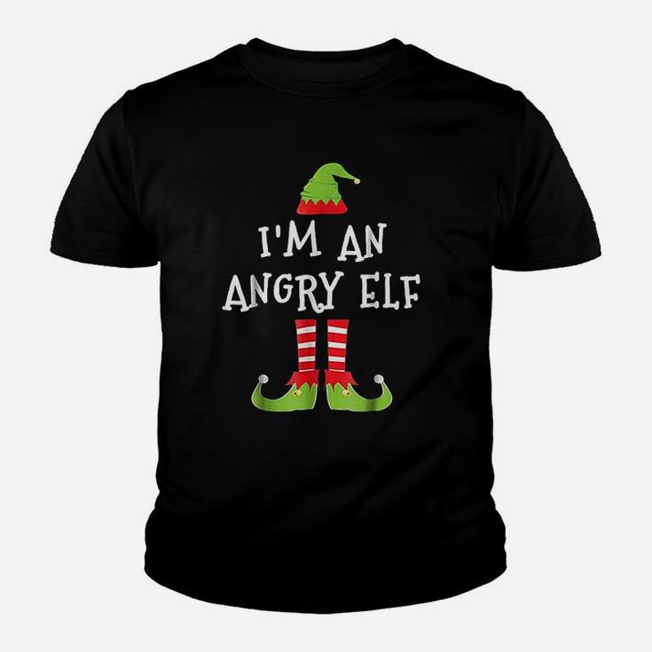 I Am An Angry Elf Matching Family Elf Christmas Kid T-Shirt
