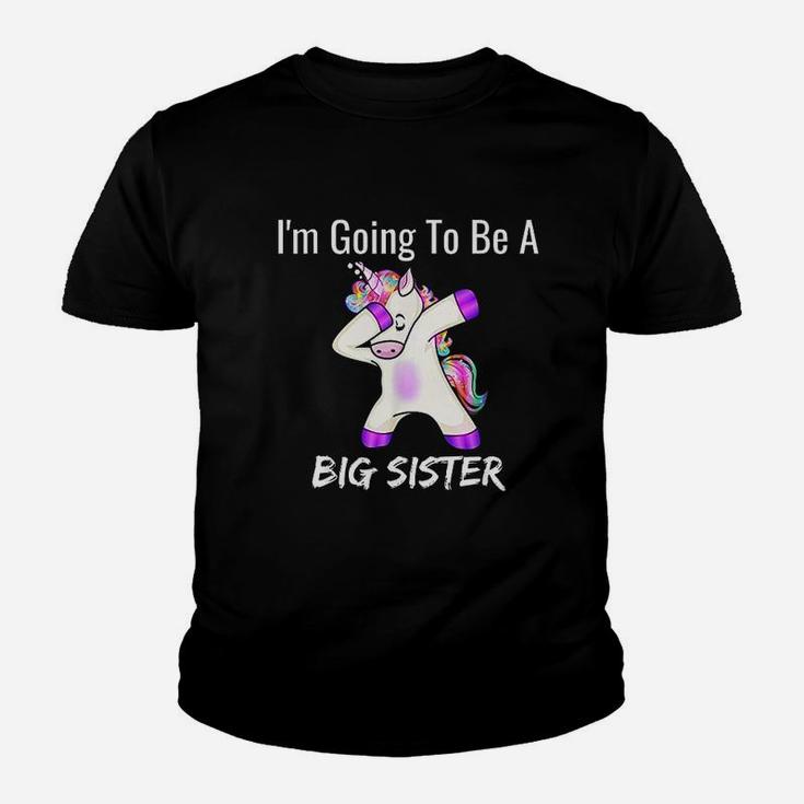 I Am Going To Be A Big Sister Girls Cute Unicorn Kid T-Shirt