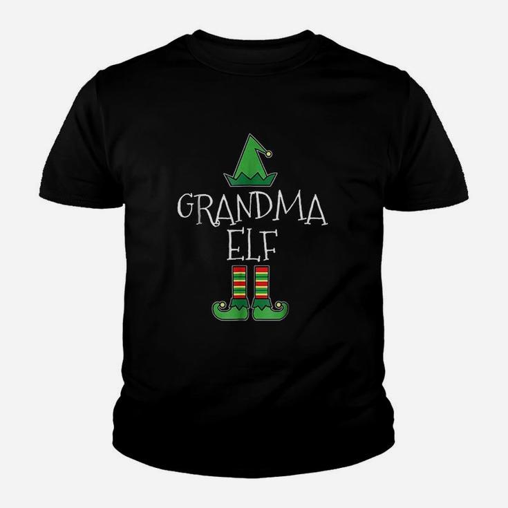 I Am Grandma Elf Matching Family Group Christmas Kid T-Shirt
