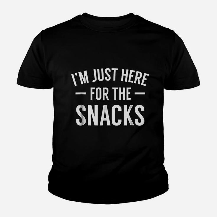 I Am Just Here For The Snacks Funny Food Cook Humor Kid T-Shirt