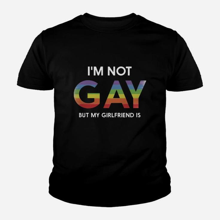 I Am Not Gay But My Girlfriend Is Gay Lesbian Lgbt Kid T-Shirt