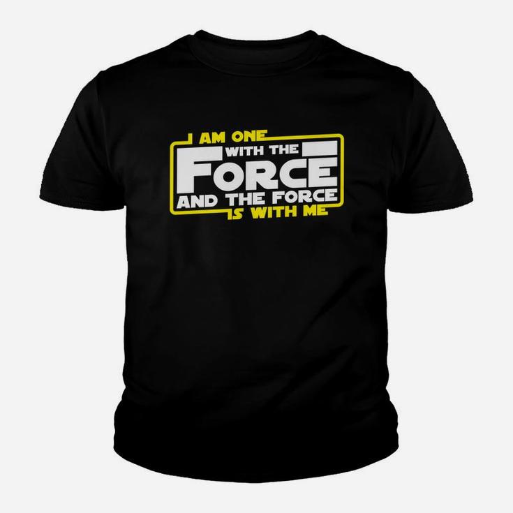 I Am One With The Force And The Force Is With Me Youth T-shirt