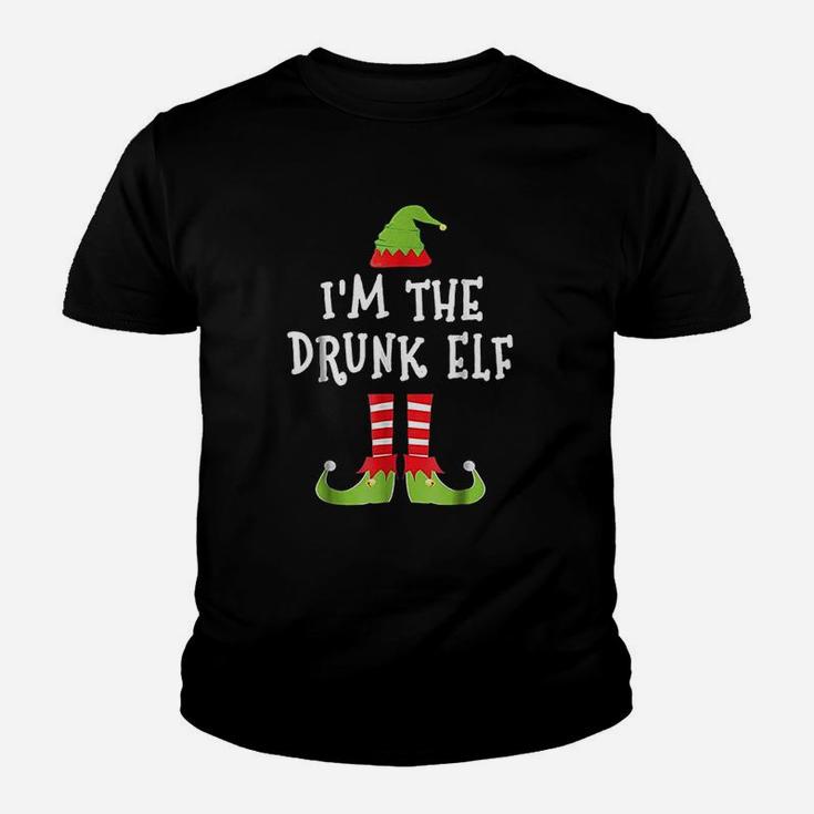 I Am The Drunk Elf Matching Family Elf Christmas Kid T-Shirt