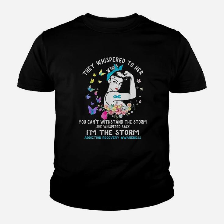 I Am The Storm Addiction Recovery Awareness Kid T-Shirt