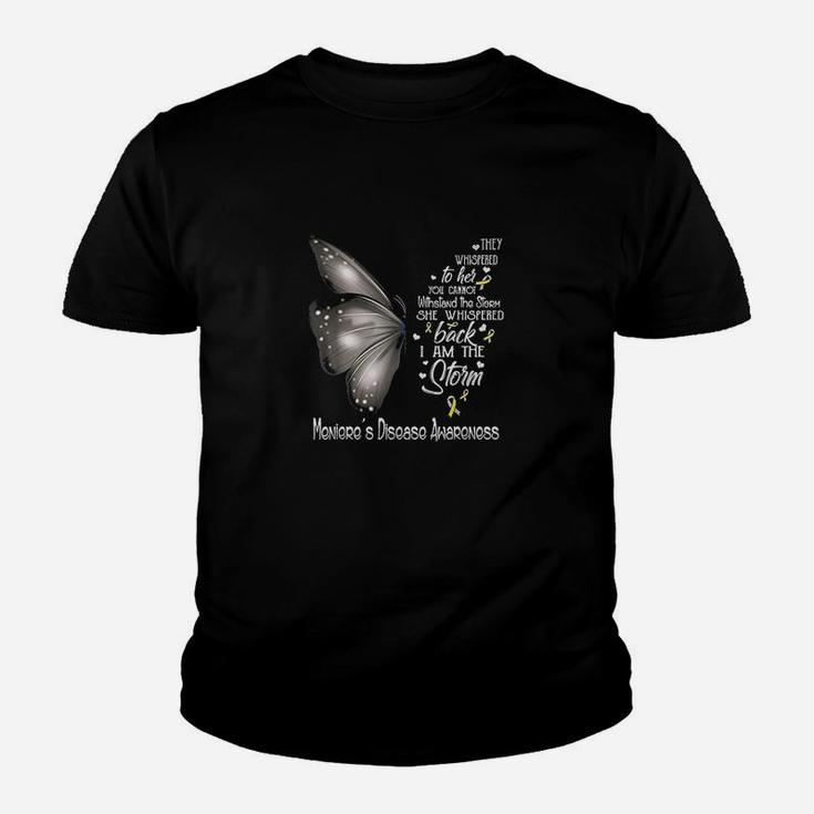 I Am The Storm Meniere's Disease Awareness Butterfly T-shirt Kid T-Shirt