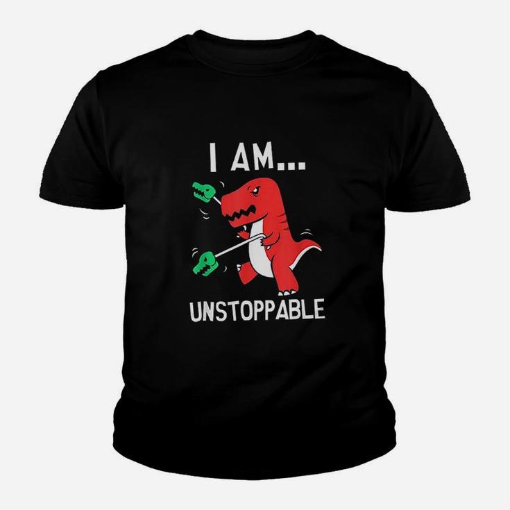 I Am Unstoppable Dinosaur Claw Grabber Christmas Kid T-Shirt