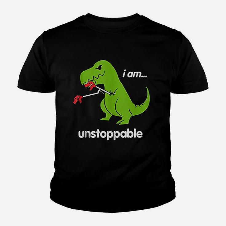 I Am Unstoppable Trex Dinosaur Dino Cool Cute Humor Funny Kid T-Shirt