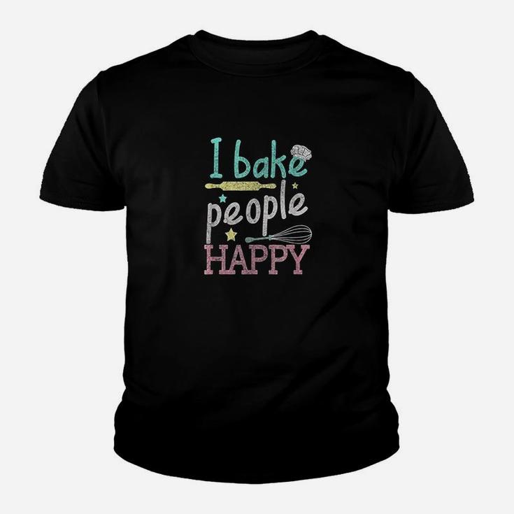I Bake People Happy Pastry Chef Cake Cookie Baker Gift Kid T-Shirt