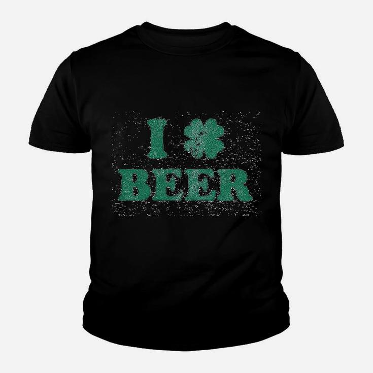 I Clover Beer Funny Shamrock St Saint Patricks Day Kid T-Shirt
