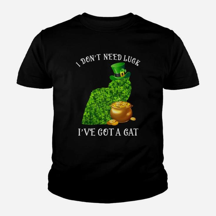 I Do Not Need Luck I Have Got A Himalayan Shamrock St Patricks Day Cat Lovers Kid T-Shirt