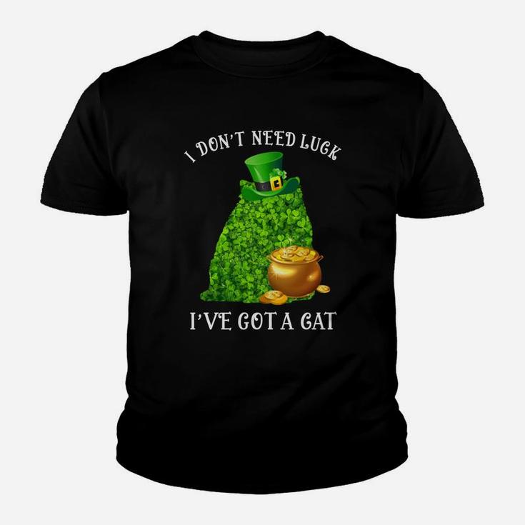 I Do Not Need Luck I Have Got A Persian Shamrock St Patricks Day Cat Lovers Kid T-Shirt