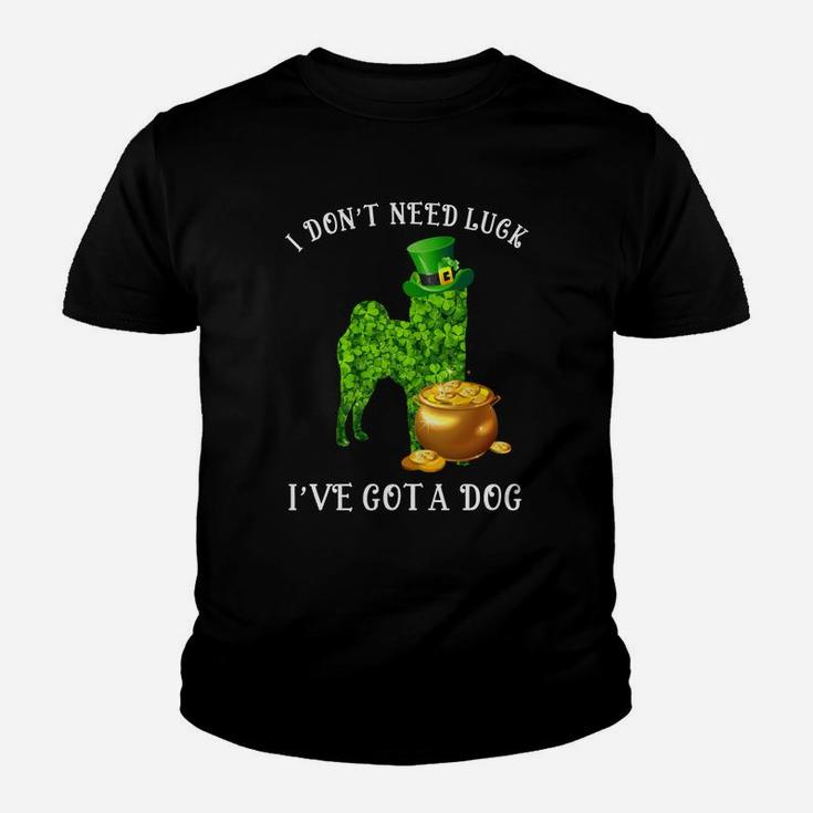 I Do Not Need Luck I Have Got A Shiba Inu Shamrock St Patricks Day Dog Lovers Kid T-Shirt