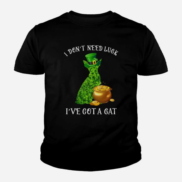 I Do Not Need Luck I Have Got A Sphynx Shamrock St Patricks Day Cat Lovers Kid T-Shirt