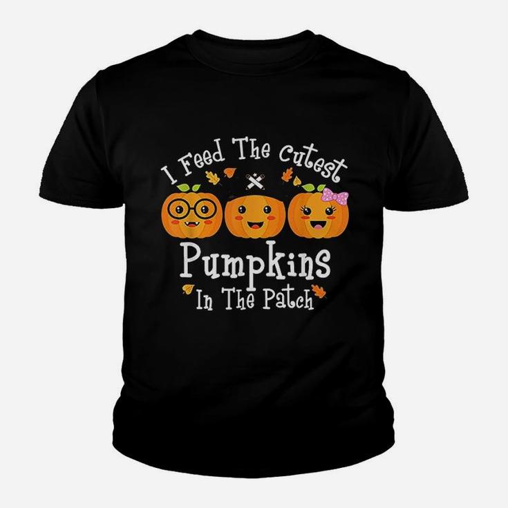 I Feed The Cutest Pumpkins In The Patch Halloween Kid T-Shirt