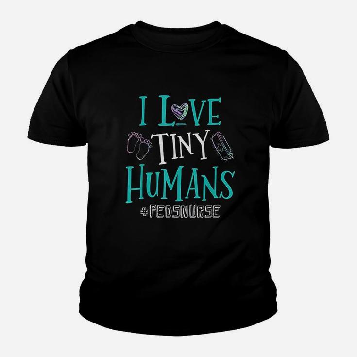 I Heart Tiny Humans Pediatric Nurse Gift Pediatric Nurse Kid T-Shirt