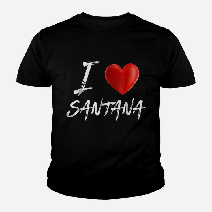 I Love Heart Santana Family Name Kid T-Shirt