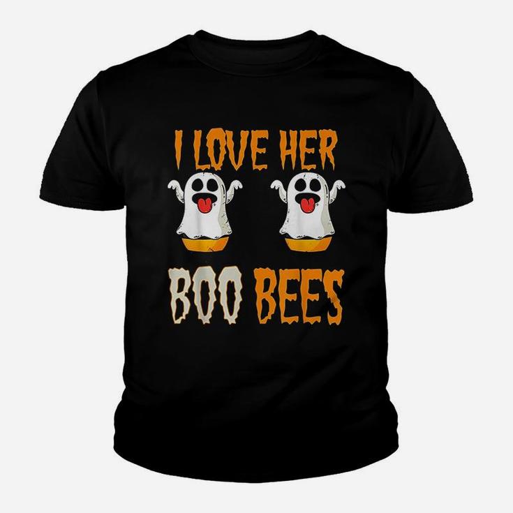 I Love Her Boo Bees Matching Couples Halloween Costume Kid T-Shirt