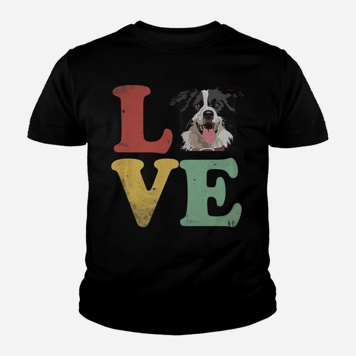 I Love My Border Collie Gifts For Dog Lovers Kid T-Shirt