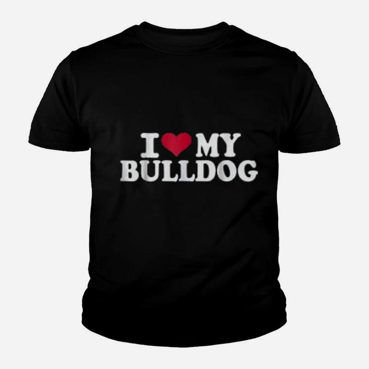 I Love My Bulldog Kid T-Shirt