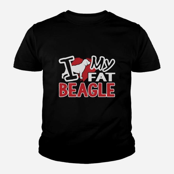 I Love My Fat Beagle Kid T-Shirt