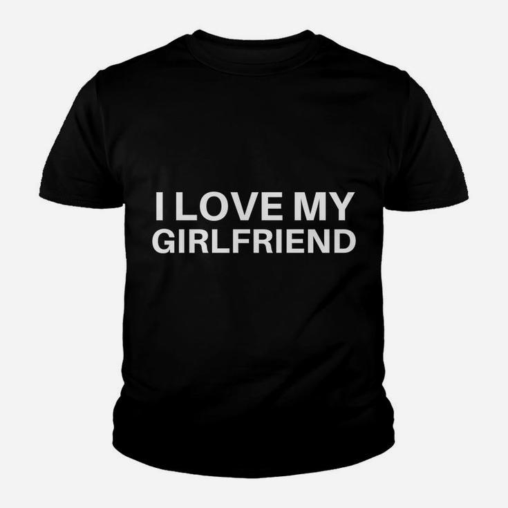 I Love My Girlfriend Matching Couple Valentines Kid T-Shirt