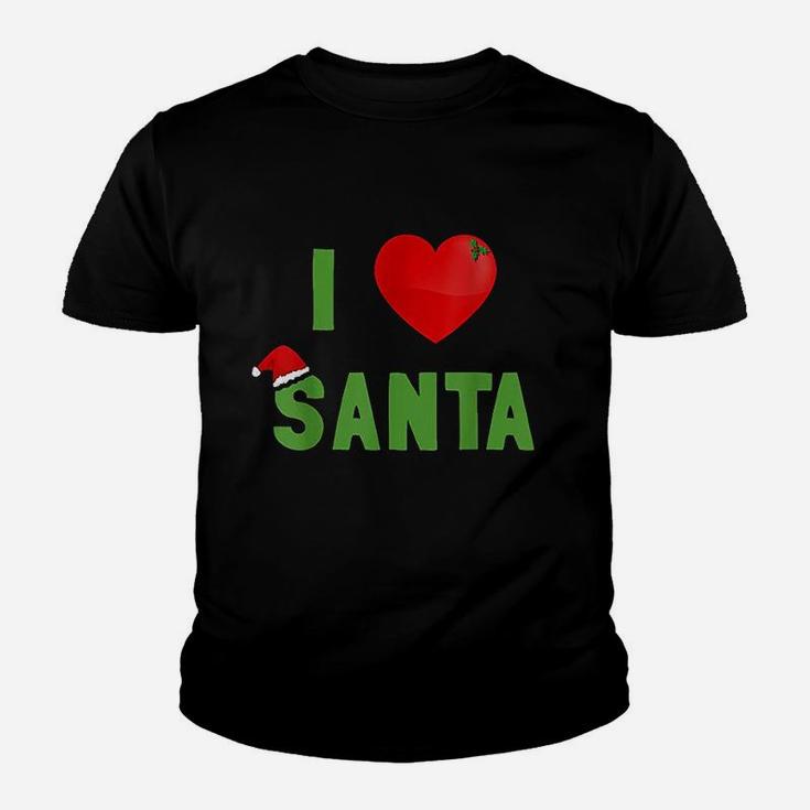 I Love Santa Christmas Xmas Santa Clause Kid T-Shirt