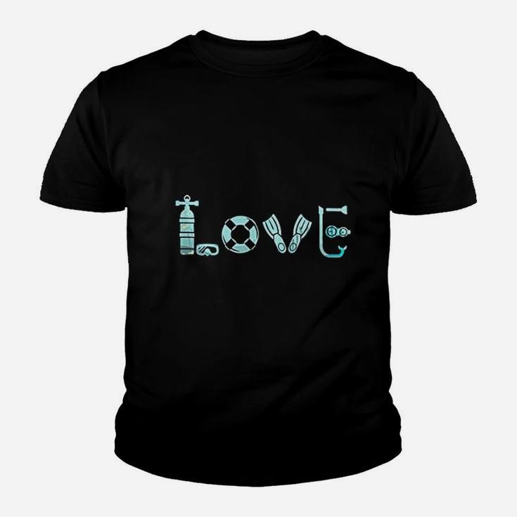 I Love Scuba Diving Ocean Freediving Sea Apnea Dive Sea Kid T-Shirt