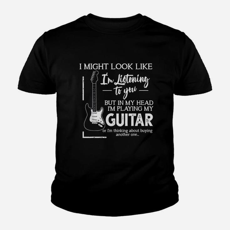 I Might Look Like I Am Listening To You Music Guitar Kid T-Shirt