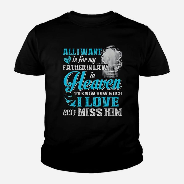 I Miss My Father In Law In Heaven Fathers Day Gifts Kid T-Shirt