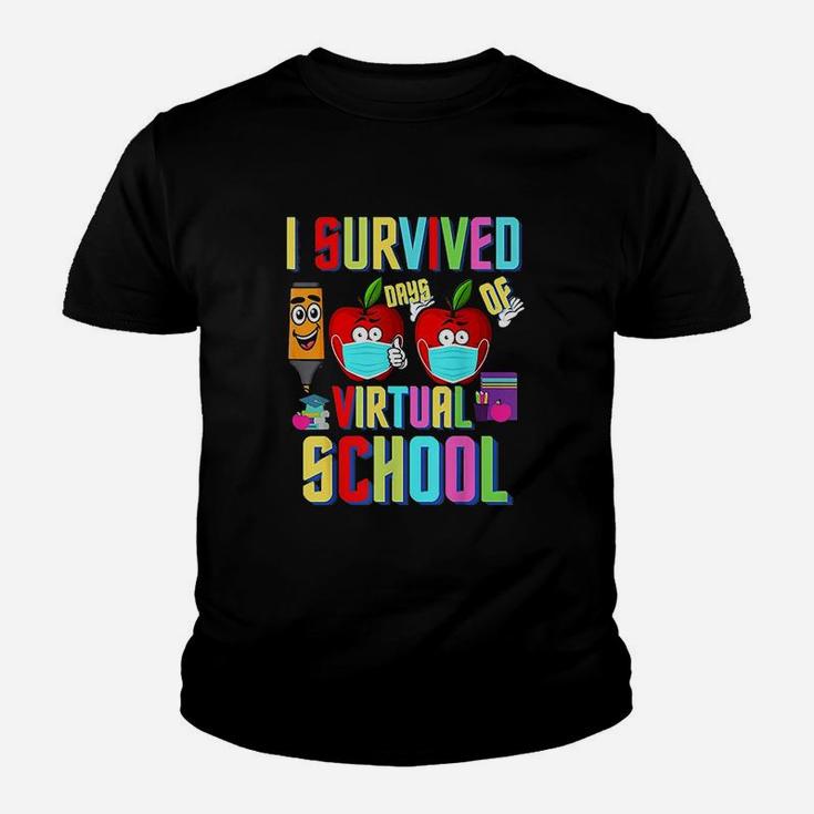 I Survived 100 Days Of Virtual School Students And Teachers Kid T-Shirt