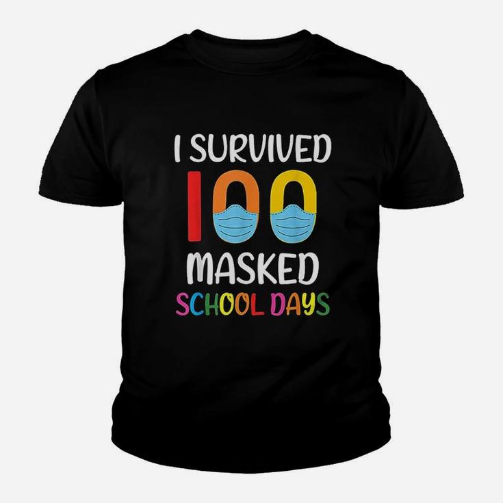 I Survived 100 School Days Gift For Teacher Student Kid T-Shirt