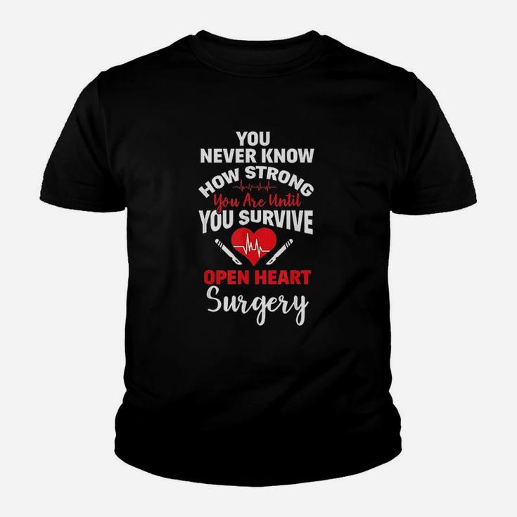 I Survived Open Heart Surgery Bypass Survivor Recovery Gift Kid T-Shirt