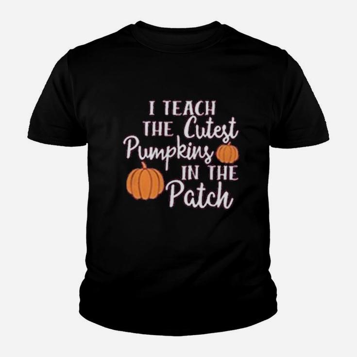 I Teach The Cutest Pumpkins In The Patch Halloween Teachers Day Kid T-Shirt