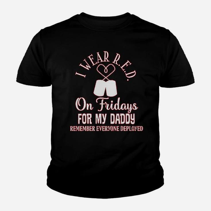 I Wear Red On Friday For Daddy, best christmas gifts for dad Kid T-Shirt