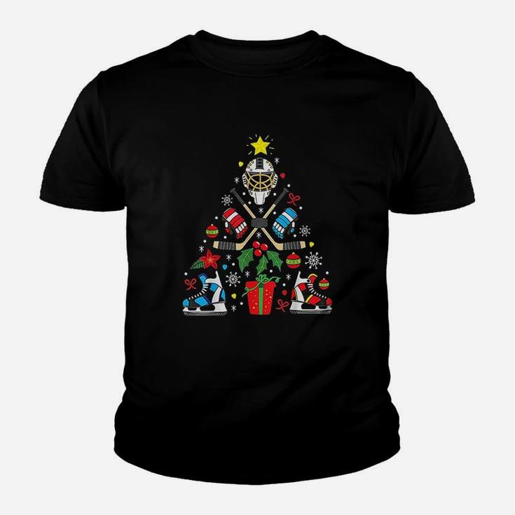 Ice Hockey Christmas Ornament Tree Funny Xmas Gift Kid T-Shirt
