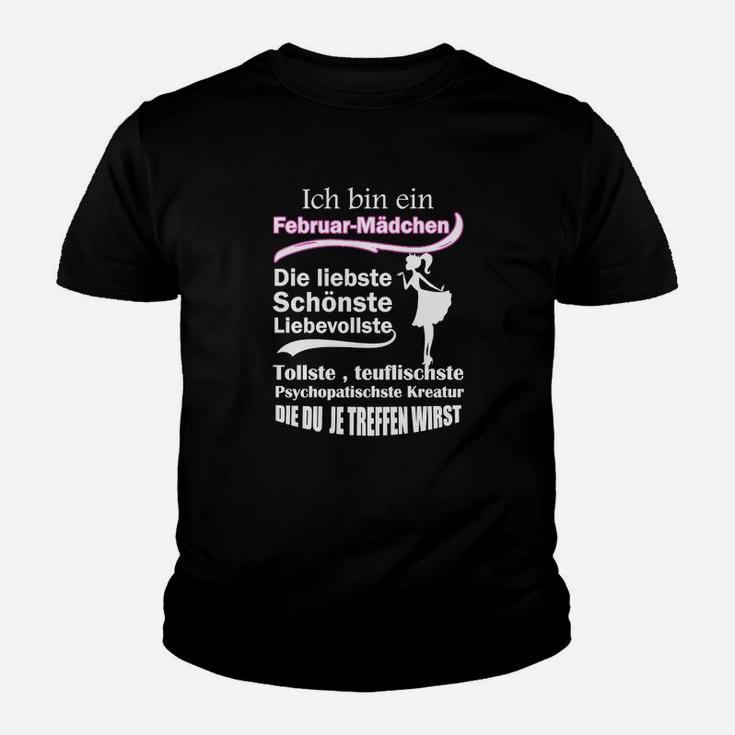 Ich Bin Ein Februar Mädchen Kinder T-Shirt
