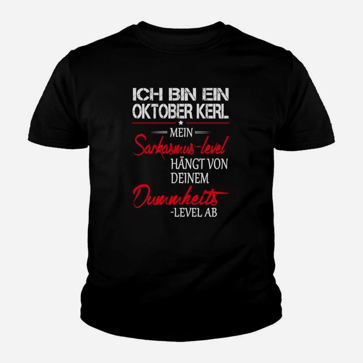 Ich Bin Ein Oktober Kerl Kinder T-Shirt