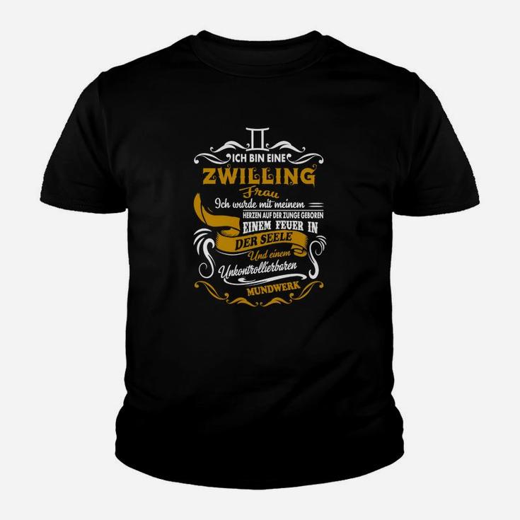 Ich Bin Eine Zwilling Kinder Tshirt, Sternzeichen & Spruch Design