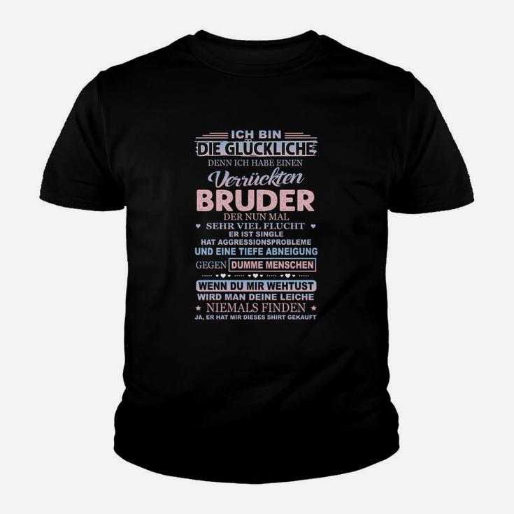 Ich Habe Einen Verrückten Bruder Kinder Tshirt, Lustiges Geschwister Outfit