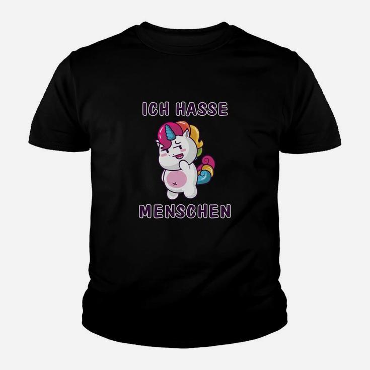 Ich Hassese Menschen Einhorn Kinder T-Shirt