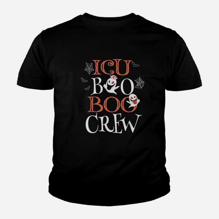 Icu Nicu Nurse Halloween Crew Funny Ghost Outfit Kid T-Shirt