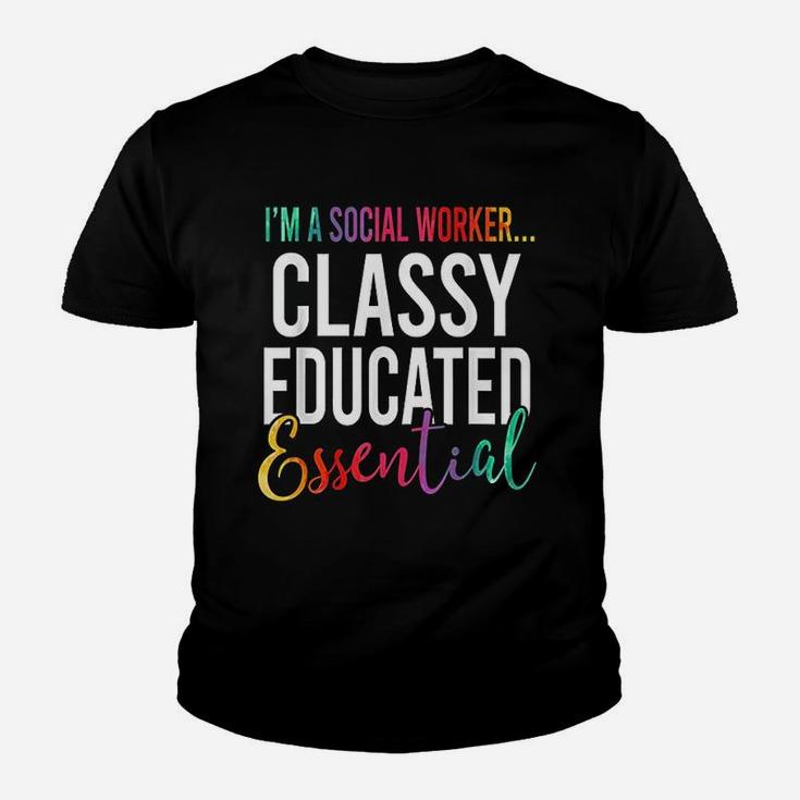 Im A Social Worker Classy Educated Essential 2020 Kid T-Shirt