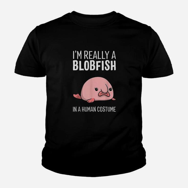 Im Really A Blobfish In A Human Costume Halloween Funny Kid T-Shirt