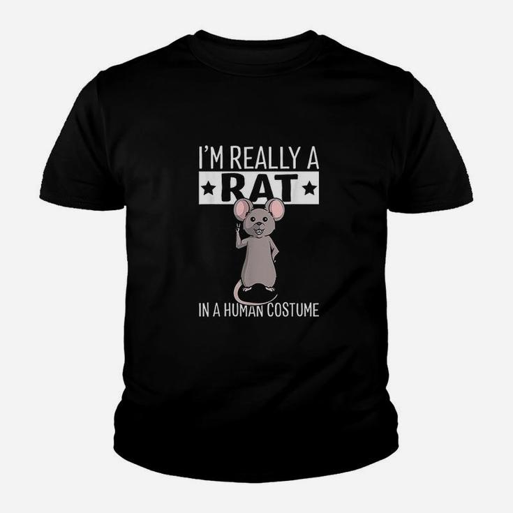 Im Really A Rat In A Human Costume Halloween Funny Kid T-Shirt