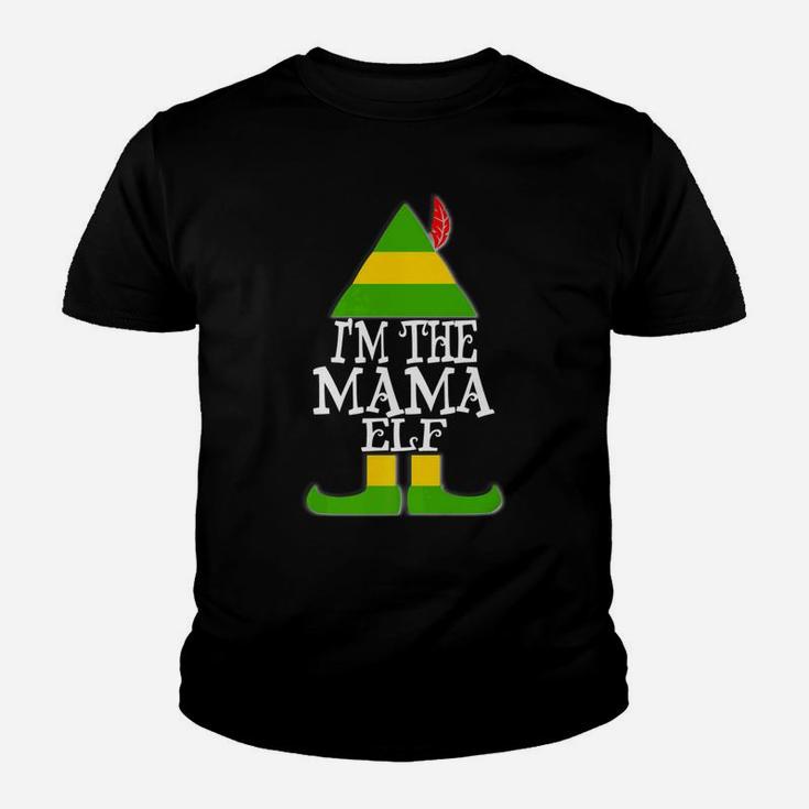 Im The Mama Elf Funny Christmas Holiday Funny Mom Kid T-Shirt