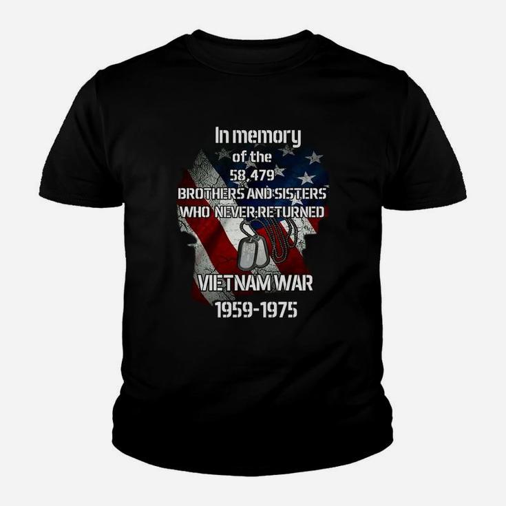 In Memory Of Brothers And Sisters Served In Vietnam War Kid T-Shirt