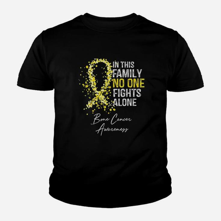 In This Family No One Fights Alone Bone Awareness Kid T-Shirt